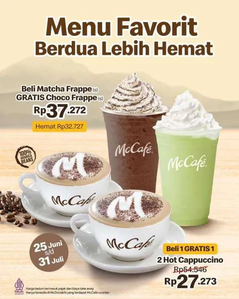 Promo McD McCafe Beli 1 Gratis 1