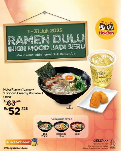 Promo HokBen Hoka Ramen + Soboro