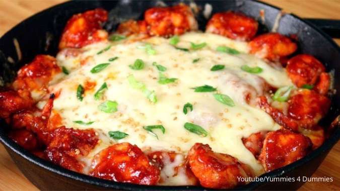 Resep Buldak Chicken with Mozzarella Ala Korea, Pedasnya Menggugah Selera