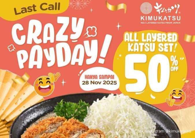 Hari Terakhir Promo Kimukatsu Crazy Payday, Semua Katsu Set Diskon 50%