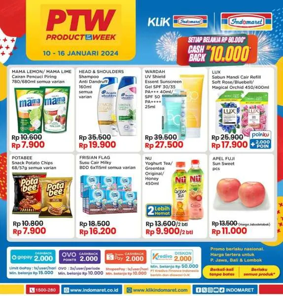 Promo PTW Indomaret Periode 10-16 Januari 2024