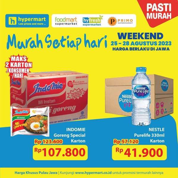 Katalog Harga Promo JSM Hypermart Terbaru 25-28 Agustus 2023, Promo di Pulau Jawa