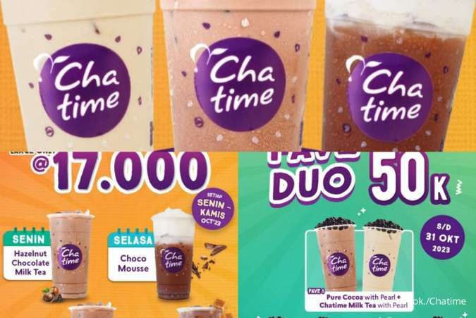 Promo Chatime Oktober 2023: Choco Treats, Fave Duo, hingga Happy Rame-Rame Isi 10