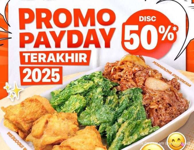 Hari Terakhir Promo Payday Yoshinoya, Combo Karaage Varian Favorit Diskon 50%