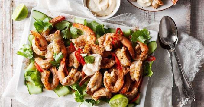 Resep Pedas Manis Udang Mayones Paprika, Super Kriuk