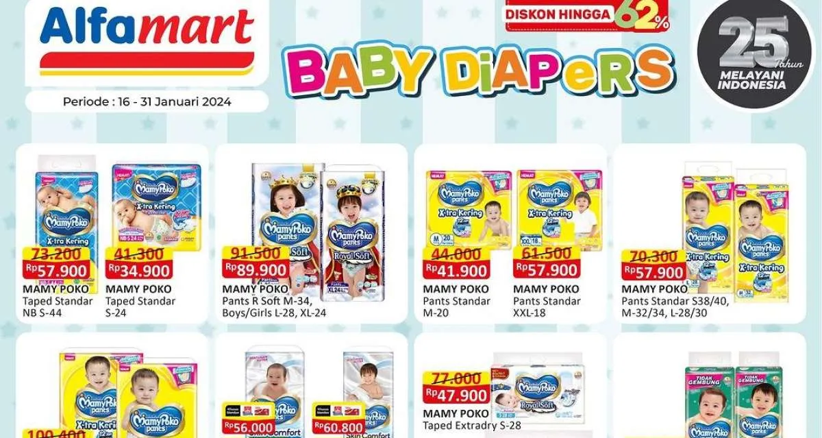 Promo Alfamart Popok Diskon 62% dan PSM 2 Lebih Hemat, Promo Terbaru Januari 2024