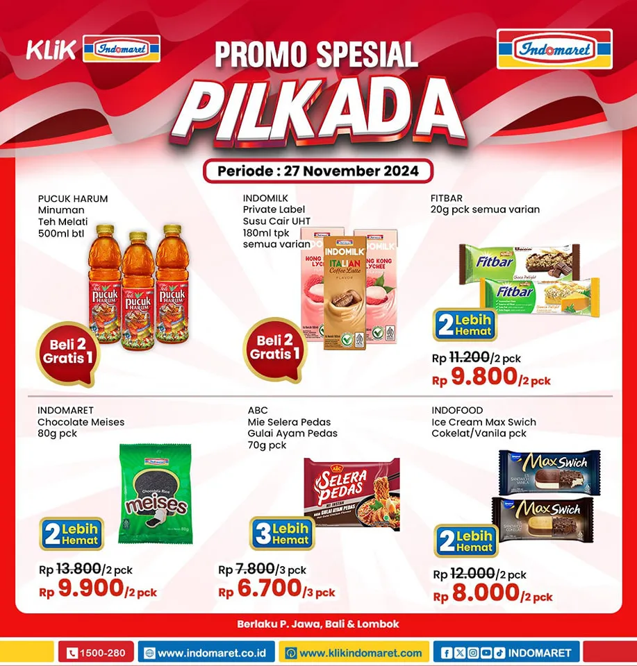 Promo Pilkada Indomaret Periode 27 November 2024