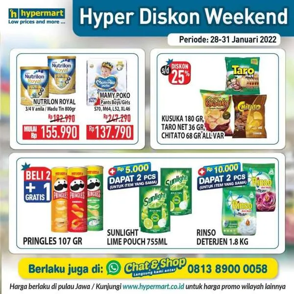 Promo Hypermart Hyper Diskon Weekend Periode 28-31 Januari 2022