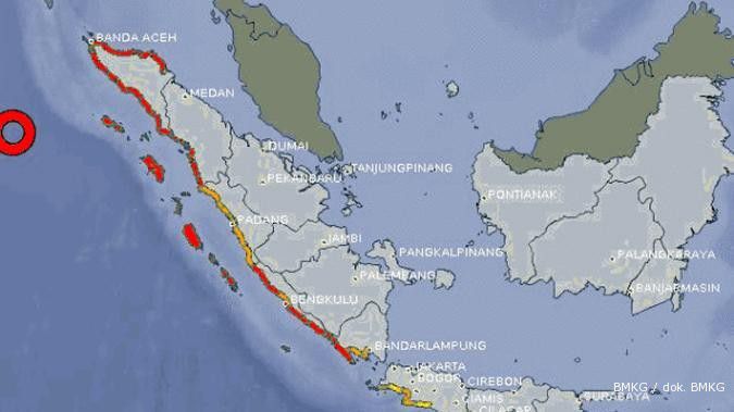 Padang digoyang gempa 6,1 SR