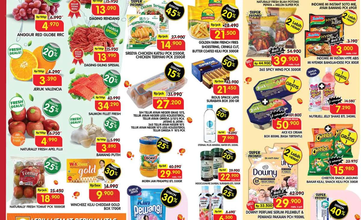 Promo Superindo Weekday 13-16 Oktober 2025, Downy & Indomie 2 Lebih Hemat