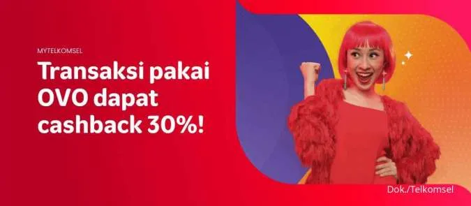 Promo Telkomsel dan OVO Spesial Payday, Beli Pulsa Cashback 30%