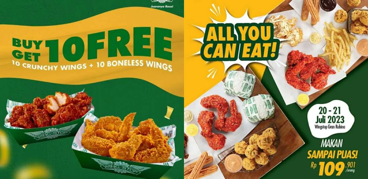 Promo Wingstop 20-23 Juli 2023, Terbaru Ada All You Can Eat hingga Gratis 10 Ayam