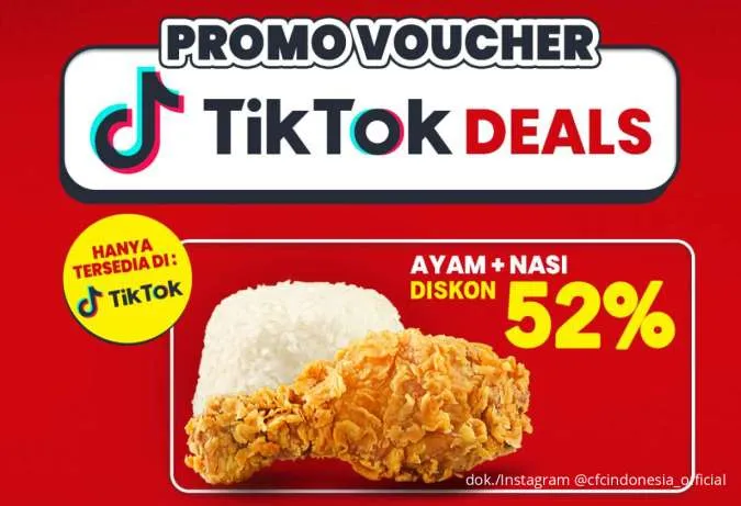 Promo CFC Voucher TikTok Deals September, Ada 8 Paket Hemat yang Diskonnya sampai 52%