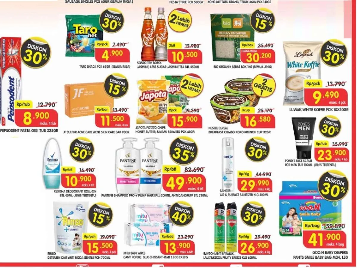 Promo Superindo hari ini (15/10), ada popok bayi diskon 30%!