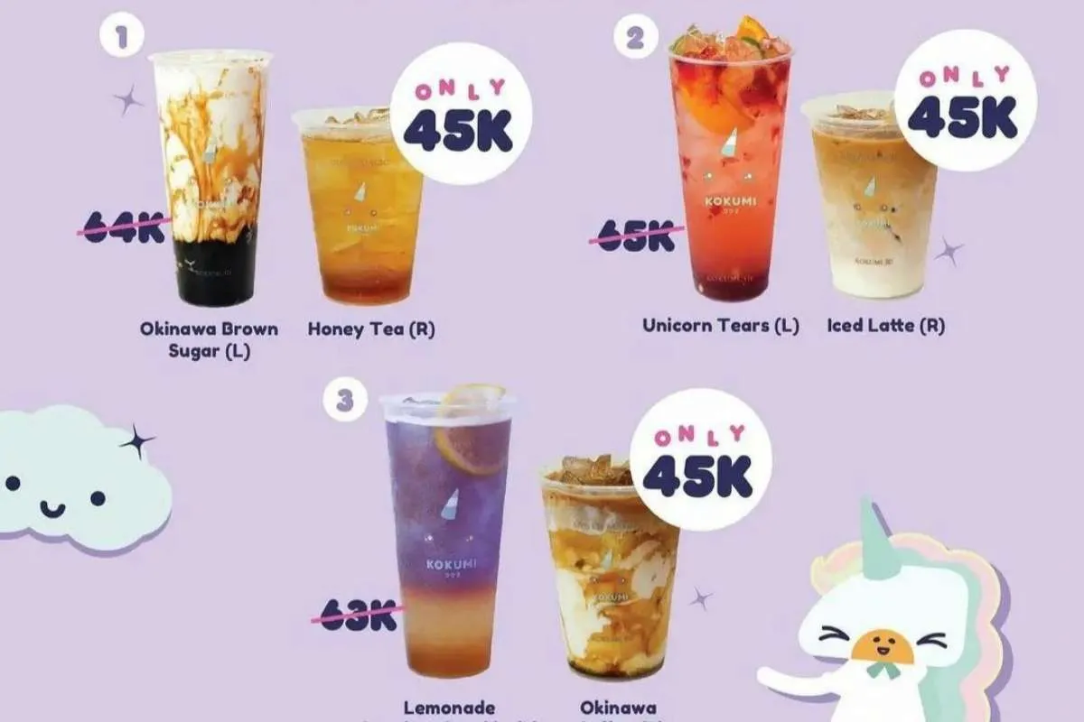Promo Kokumi Terbaru, Beli 2 Minuman Cuma Rp 45.000 Berlaku hingga 9 Oktober 2022