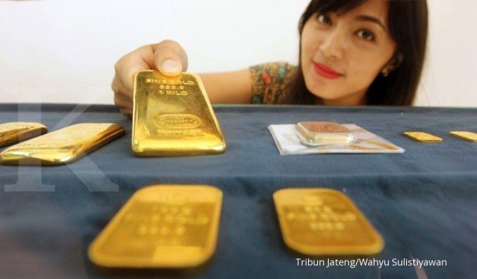 Harga emas Antam hari ini turun Rp 6.000 per gram