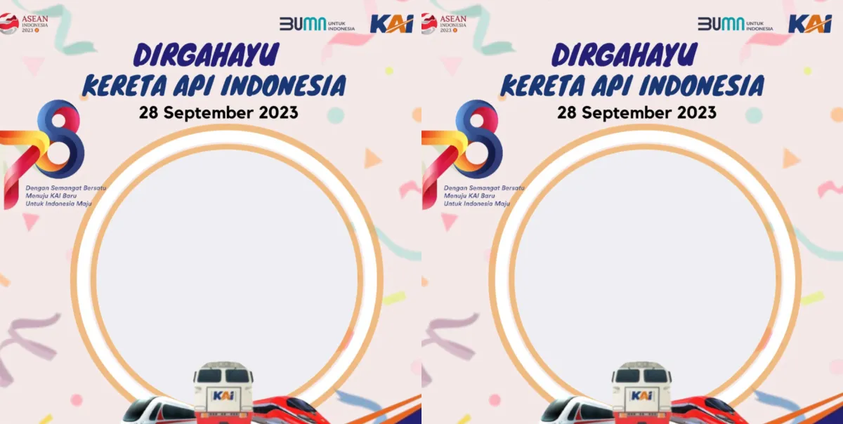 20 Twibbon HUT KAI 2023, Rayakan Hari Kereta Api Indonesia 