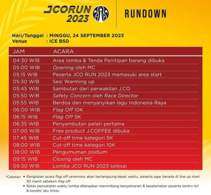 Rundown JCO RUN 2023