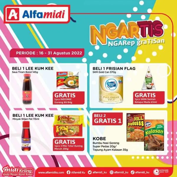 Promo Alfamidi Ngartis (Ngarep Gratisan) Periode 16-31 Agustus 2022