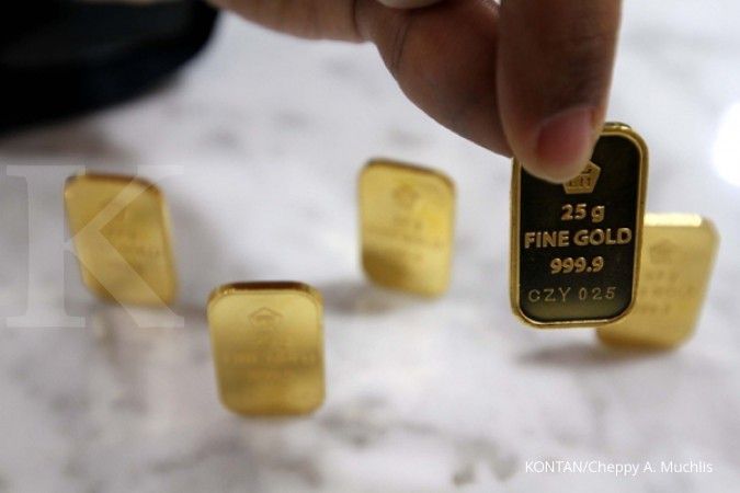 Sentimen Eropa tenggelamkan harga emas