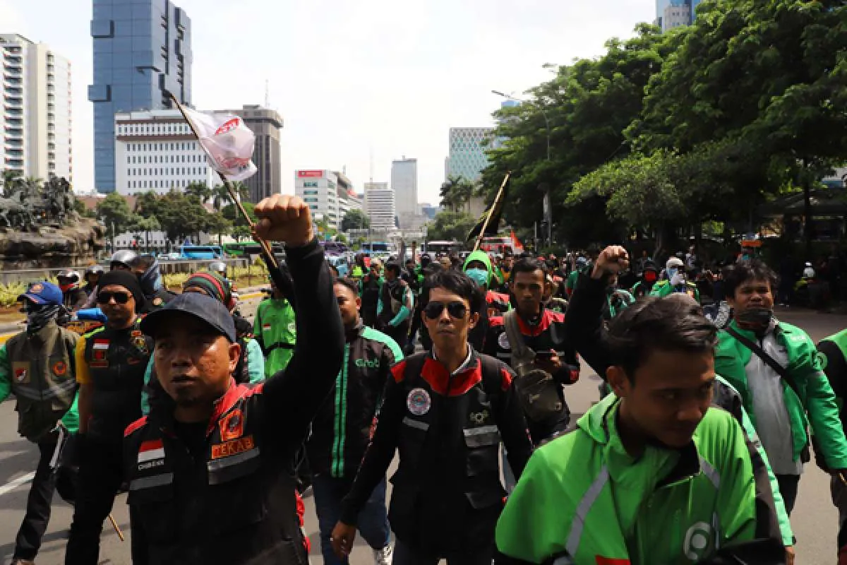 Gelar demo di depan Istana, ini tiga tuntutan pengemudi ojek online