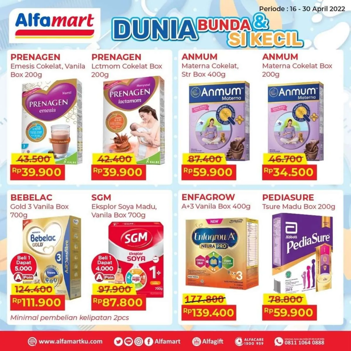 Promo Alfamart 16-30 April 2022, Potongan Harga Lumayan untuk Aneka Merek Susu Anak