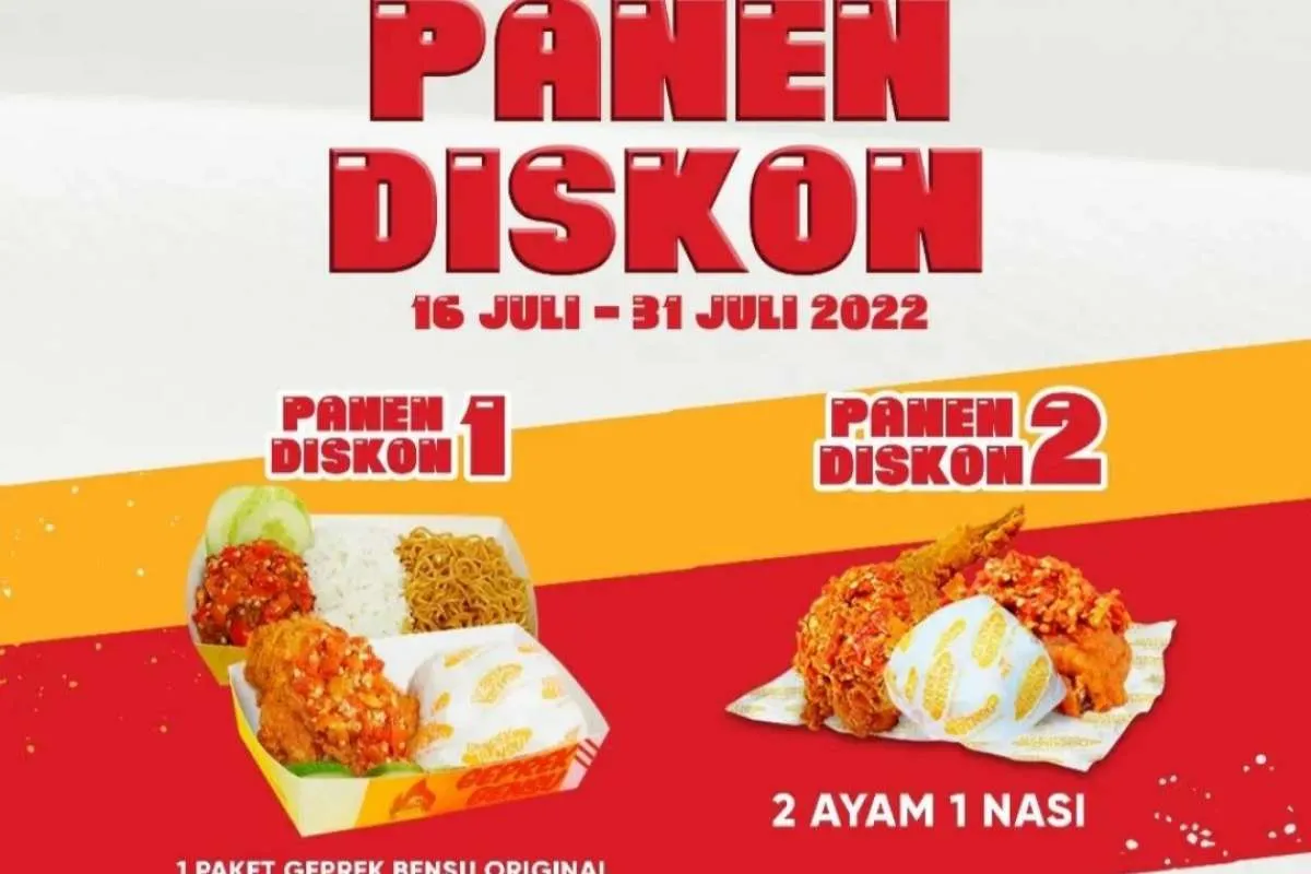 Promo Geprek Bensu Diskon Aneka Paket Hanya Rp 31.000 Berlaku hingga 31 Juli 2022