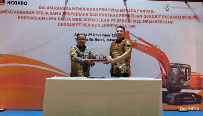 Hexindo Adiperkasa (HEXA) Pasok 360 Ekskavator untuk PSN Pangan Kapuas dan Merauke