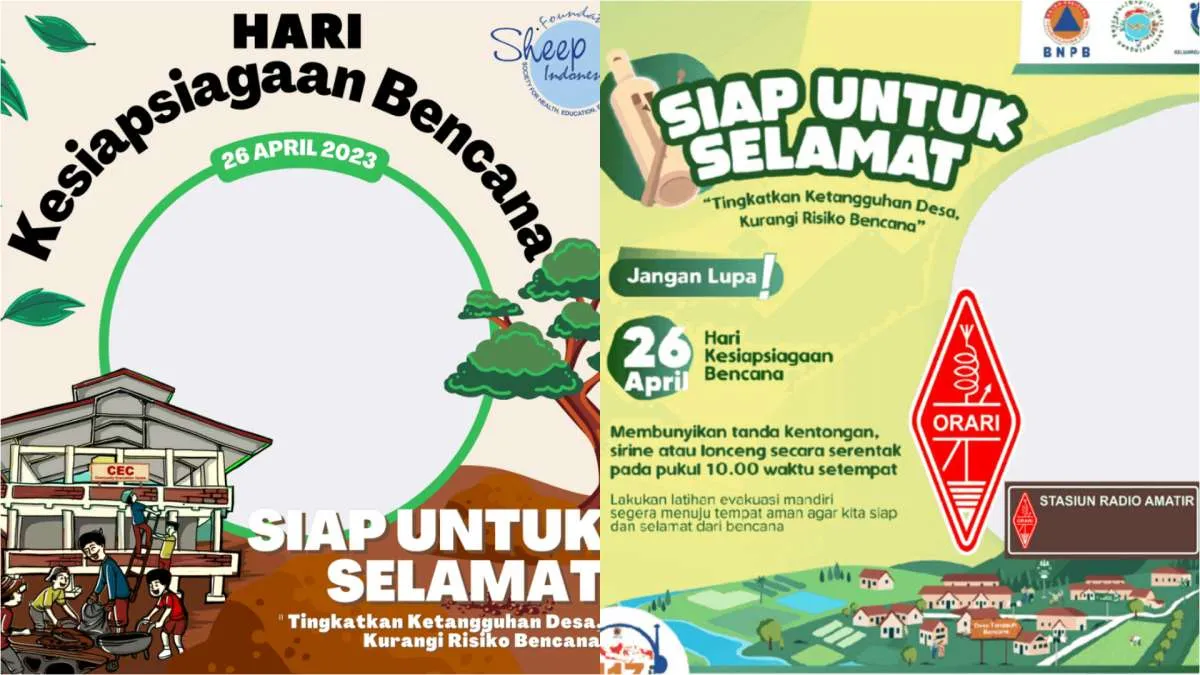 35 Twibbon Hari Kesiapsiagaan Bencana 2023, Bagikan dan Pasang Foto di Media Sosial