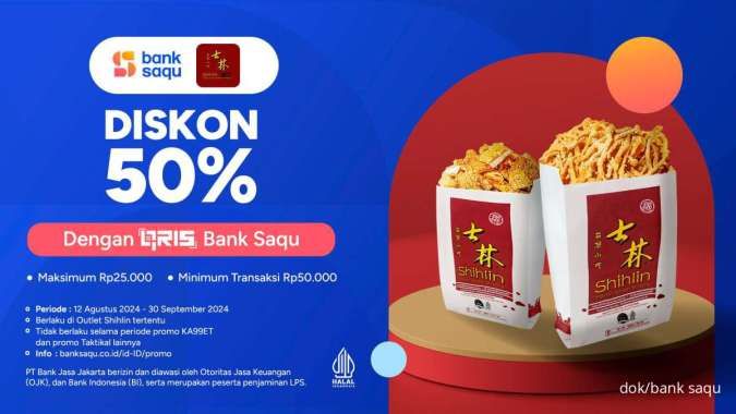 Promo Shihlin x Bank Saqu Diskon 50% Edisi 12 Agustus - 30 September 2024