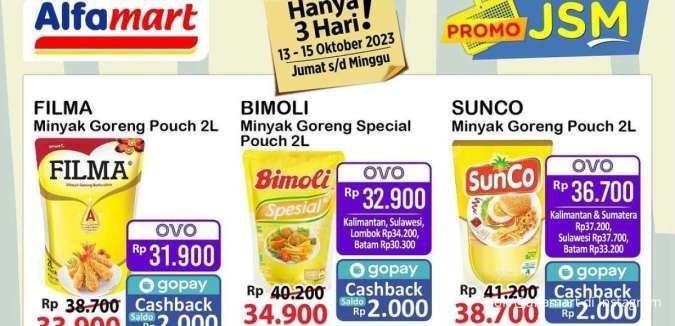 Promo JSM Alfamart Terbaru 13-15 Oktober 2023, Potongan Harga Weekend Hanya 3 Hari