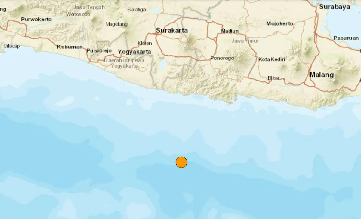 Gempa M5,7 Menggoyang Pacitan, Terasa di Gunungkidul Yogyakarta