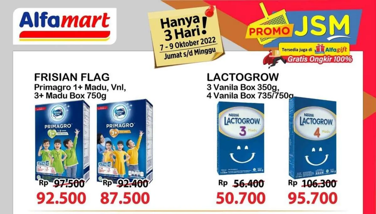 Promo JSM Alfamart 7-9 Oktober 2022, Harga Lebih Murah untuk Belanja Harian