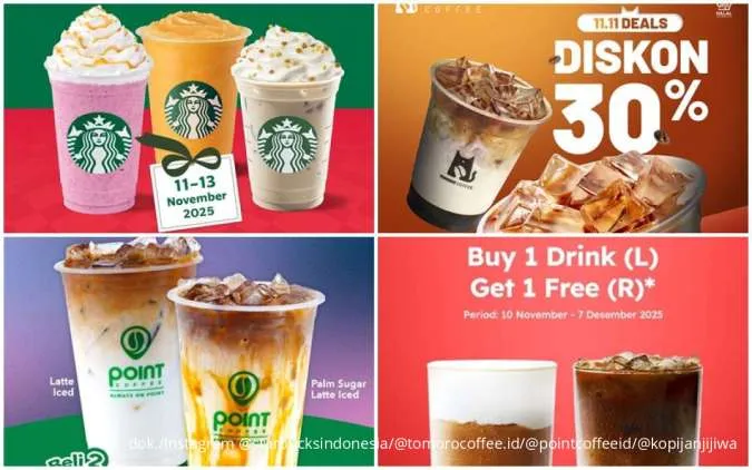 Kumpulan Promo 11.11 Kopi Favorit Periode November 2025, Semua Ada Diskon Hematnya
