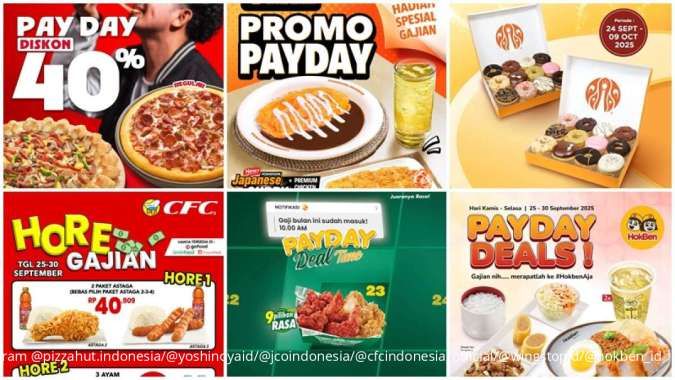 9 Daftar Promo Payday Kuliner Favorit Periode September 2025, Pizza Hut hingga HokBen