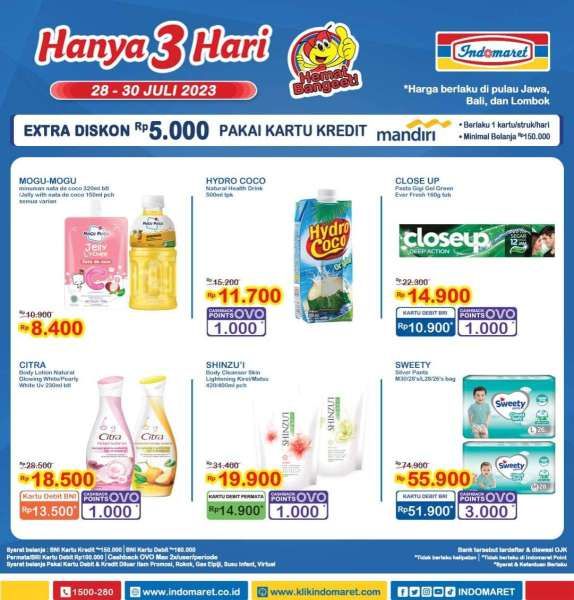 Katalog Harga Promo JSM Indomaret 28-30 Juli 2023,