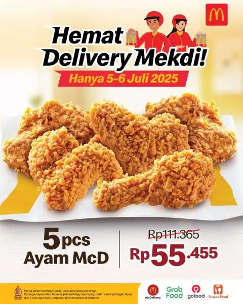 Promo McD Hemat Delivery 5-6 Juli 2025