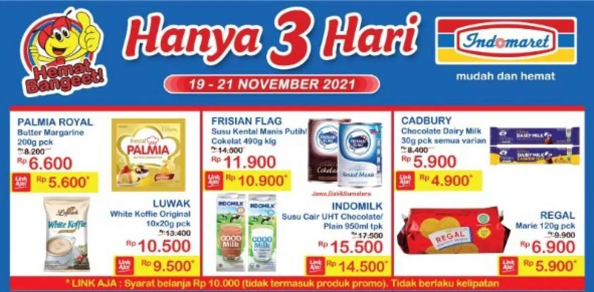 Promo JSM Indomaret 19-21 November 2021 untuk potongan harga di Jumat, Sabtu & Minggu