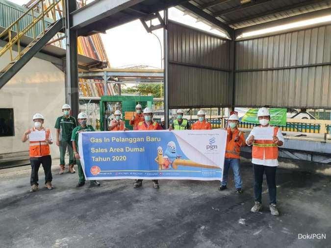 Perdana, Perusahaan Gas Negara (PGAS) alirkan gas ke Kawasan Industri Pelindo 1 Dumai