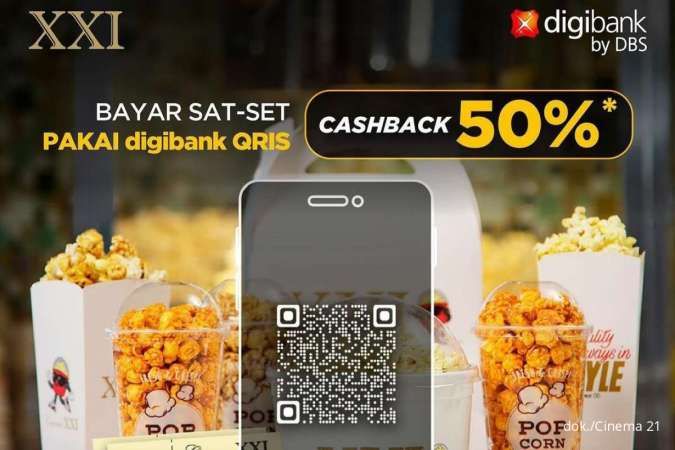 Promo Digibank x Cinema XXI Sediakan Cashback 50% Berlaku Setiap Hari