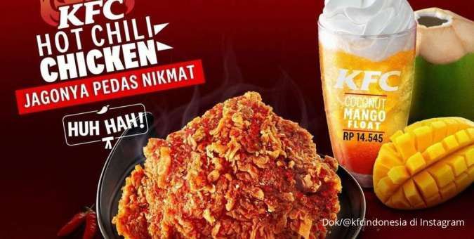 Promo KFC Terbaru Hot Chili Chicken Juli 2023, Menu Pedas Nikmat Mulai Rp 20.000-an