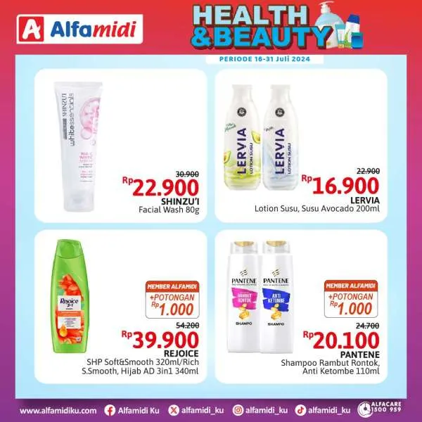 Promo Alfamidi Health & Beauty Periode 16-31 Juli 2024