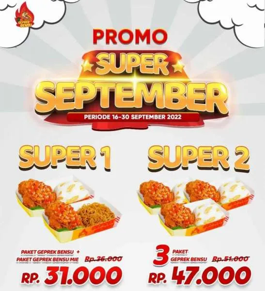 Promo Geprek Bensu Super September
