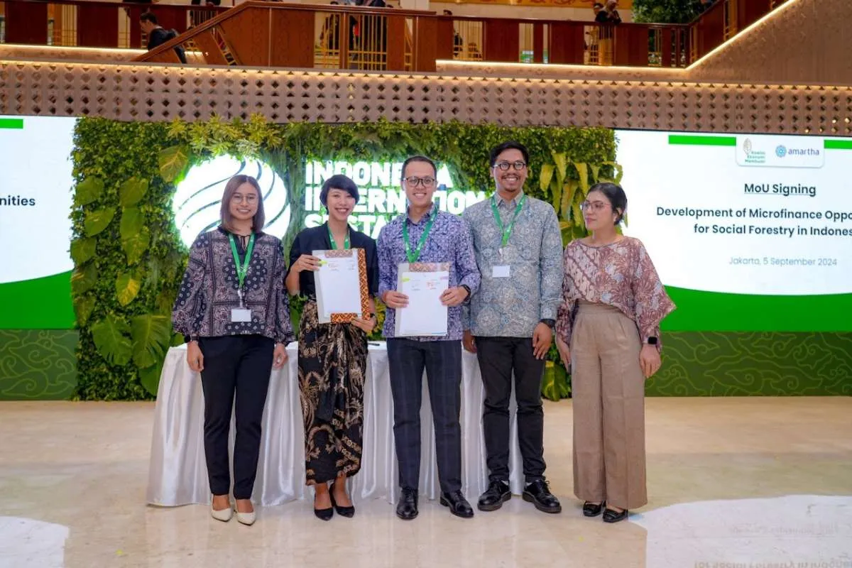 KEM&Amartha Kerjasama Bioekonomi melalui Perhutanan Sosial di IIS Forum 2024 