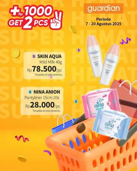 Promo Guardian Super Hemat Periode 7-20 Agustus 2025