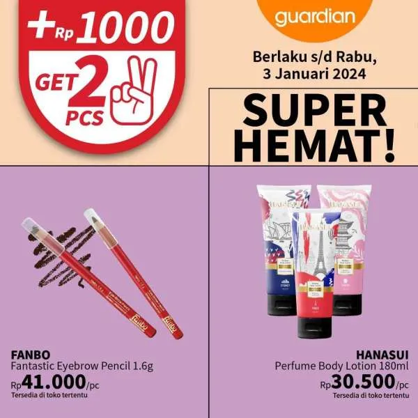Promo Guardian Super Hemat Periode 21 Desember 2023-3 Januari 2024