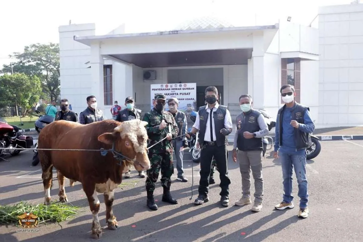 Sambut Idul Adha, Harley Davidson Club Indonesia salurkan hewan kurban