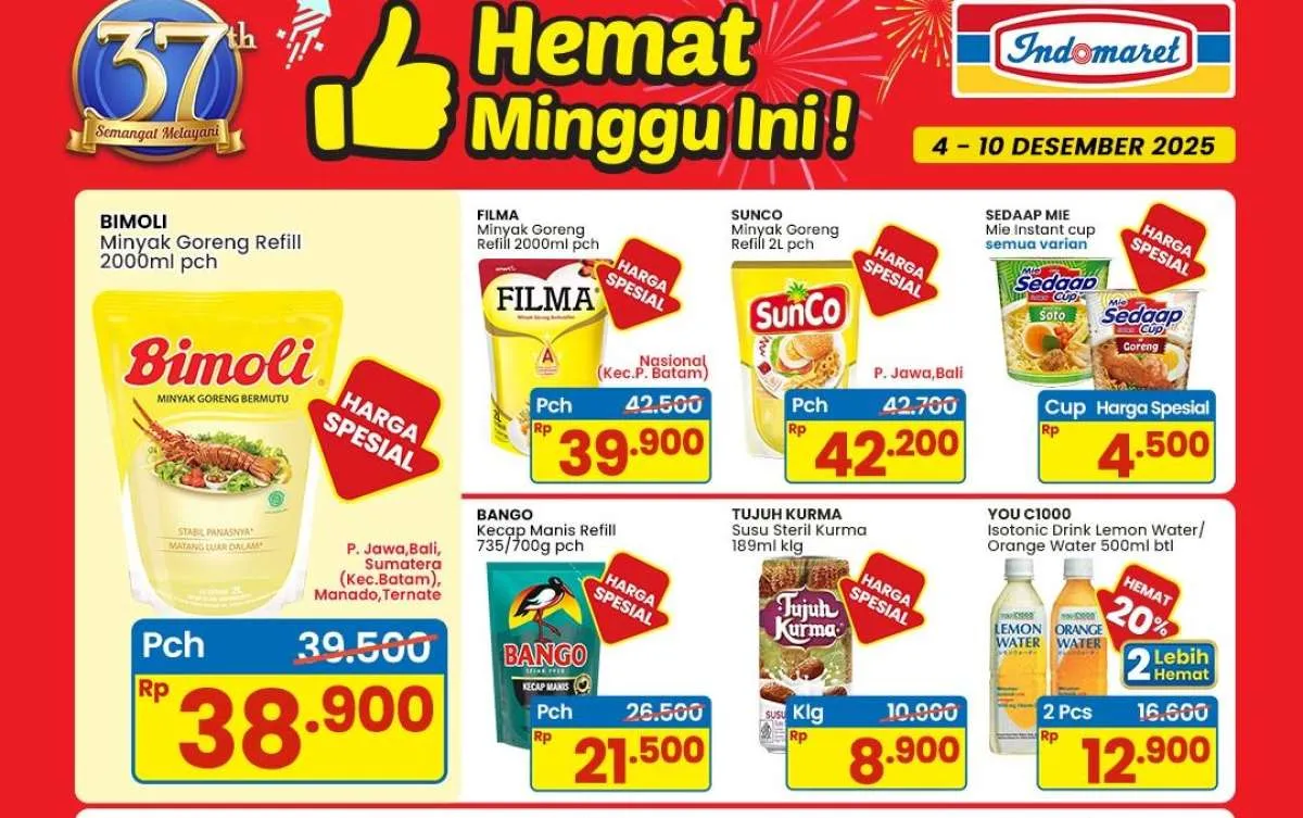 Promo Indomaret Hemat 4-10 Des 2025: Diskon Bimoli & Bango!