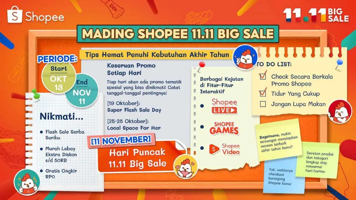 Cari Produk Diskon, Simak Festival Belanja 11.11 Shopee