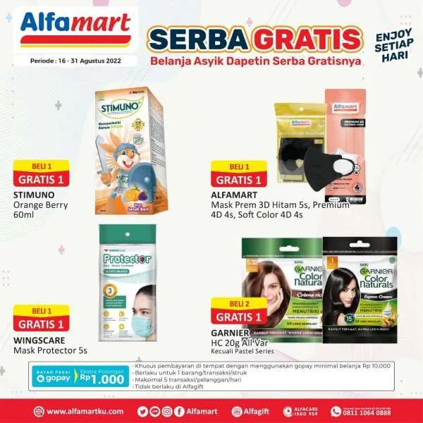 Promo Alfamart Serba Gratis Periode 16-31 Agustus 2022